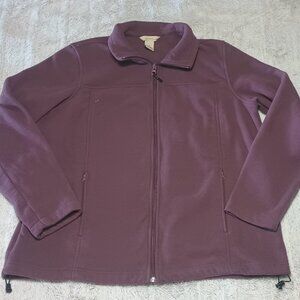 Natural Reflections Womens Fleece Purple Jacket Size XL Zip Up EUC